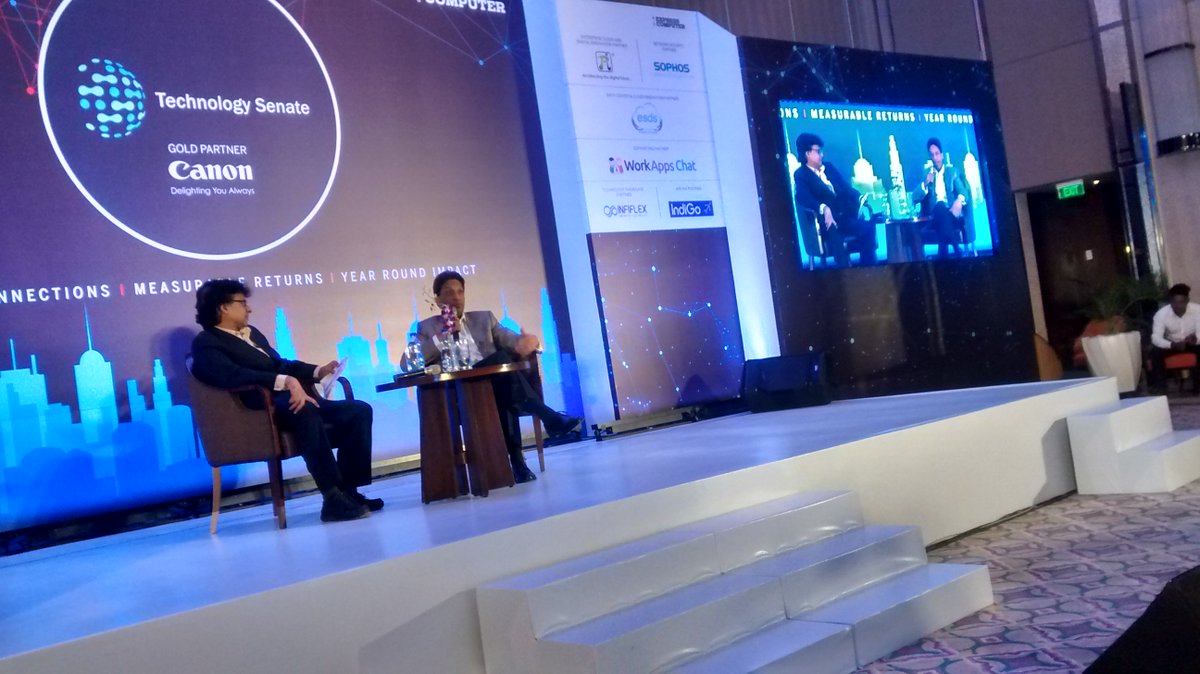 Abhishe81075416's tweet image. Munish Mittal says, &quot;Always under promise and over deliver, a lesson I have learnt&quot; @ExpComputer #TechnologySenate