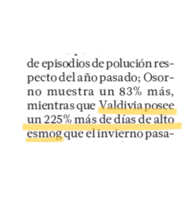 #ValdiviaCL “225% mas dias de alto smog” en lo que va del año...