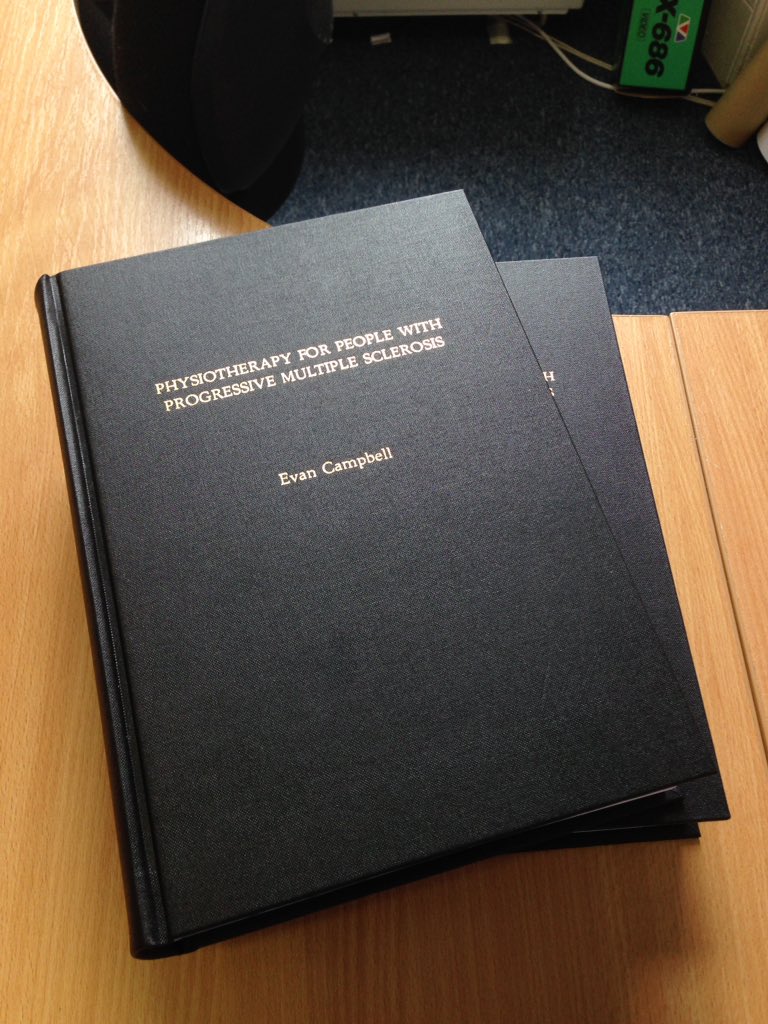 CampbelEv's tweet photo. Behold! The hard bound thesis!
#physio #progressive #MS #phd #thesis #sciencedance https://t.co/O2TZSrxO4o