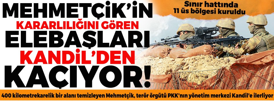 KAHRAMANLARIMIZ HIZLA İLERLİYOR. 
İNLERİ BAŞLARINA YIKILACAK..
#TSKKandileİlerliyor
#KarneGünü
#VakitNevşehirVakti
#DemirtaşaSoruyorum