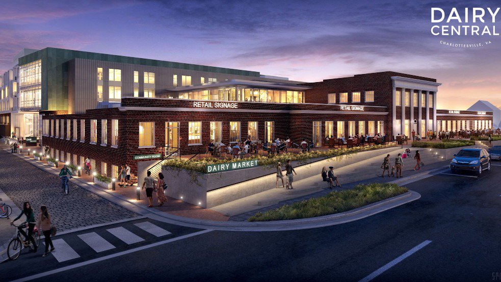StonyPointDB's tweet photo. The food hall revolution is coming to Charlottesville!

Stony Point Design/Build is proud to announce the development of Dairy Central, which includes class A office space, residential apartments, and our destination food hall Dairy Market. 
Learn more:  https://t.co/lJlBYRkTN0 https://t.co/syAkfwia9I
