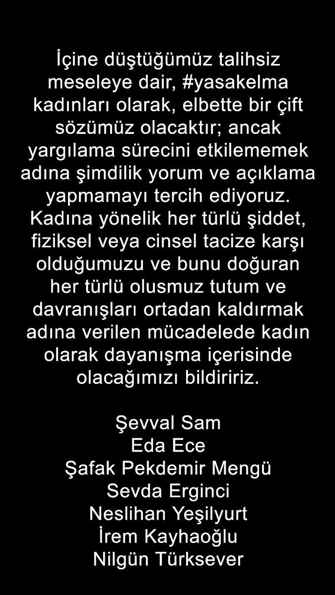 sevvalsam's tweet photo. Kamuoyuna duyurumuzdur! #yasakelma https://t.co/Wb2Bnzs5LT