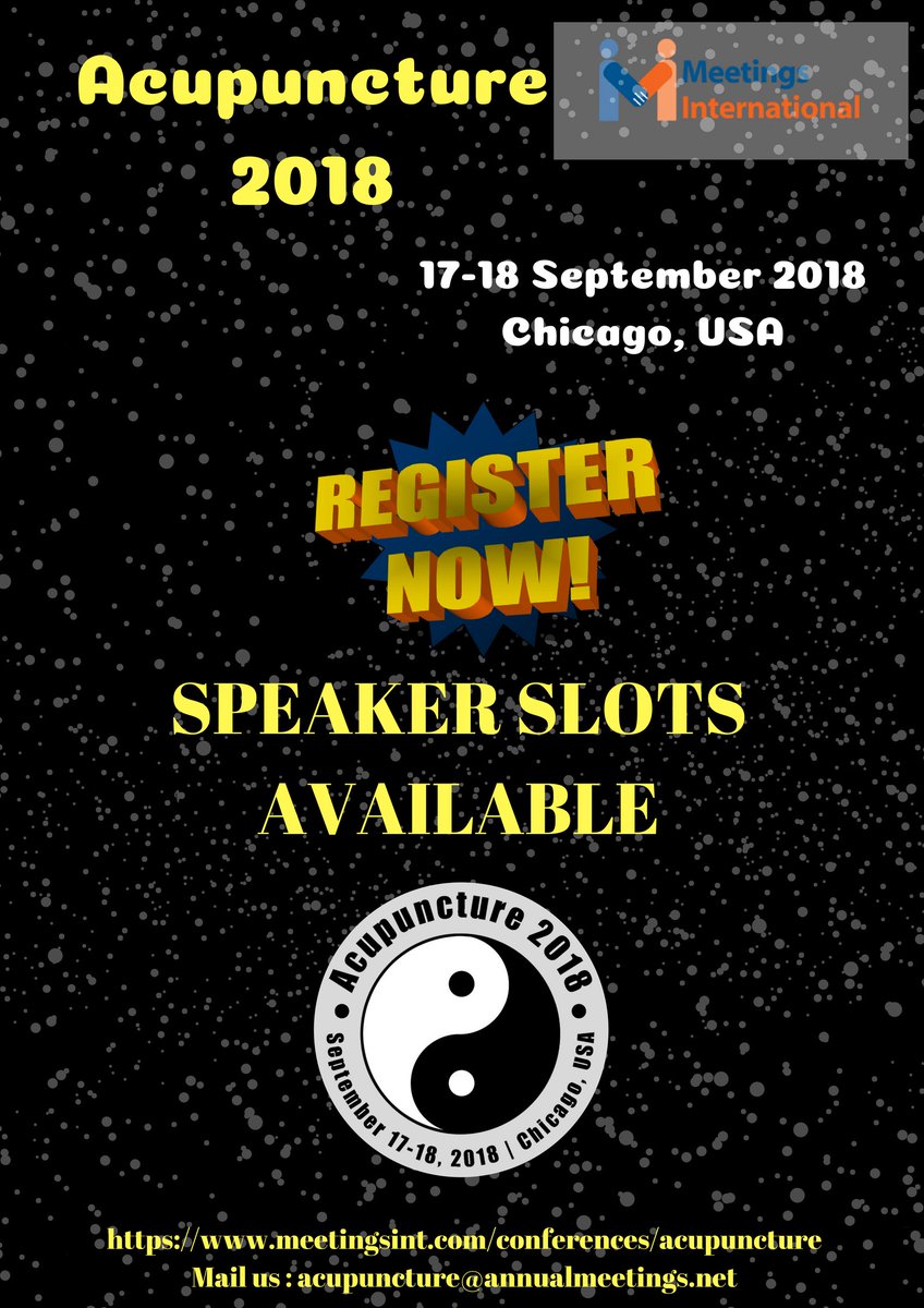 acupunctureCon's tweet photo. Join us and share your research ideas on the International conference of Acupuncture and Oriental Medicine.
Register Now!
Visit: https://t.co/q44sWILVTo 
Send your queries to acupuncture@annualmeetings.net
Acupuncture #Traditional Medicine #Meetingsint #International_Conference https://t.co/RqVF1y2lQp