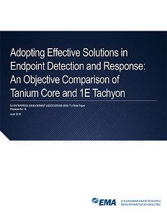 Adopting Effective Solutions in #EndpointDetection and Response: An Objective Comparison of Tanium Core and 1E Tachyon bit.ly/2xP1NSA <a href="/ema_research/">EMA Research</a> <a href="/sbrasen/">Steve Brasen</a> <a href="/1E_Global/">1E</a>
