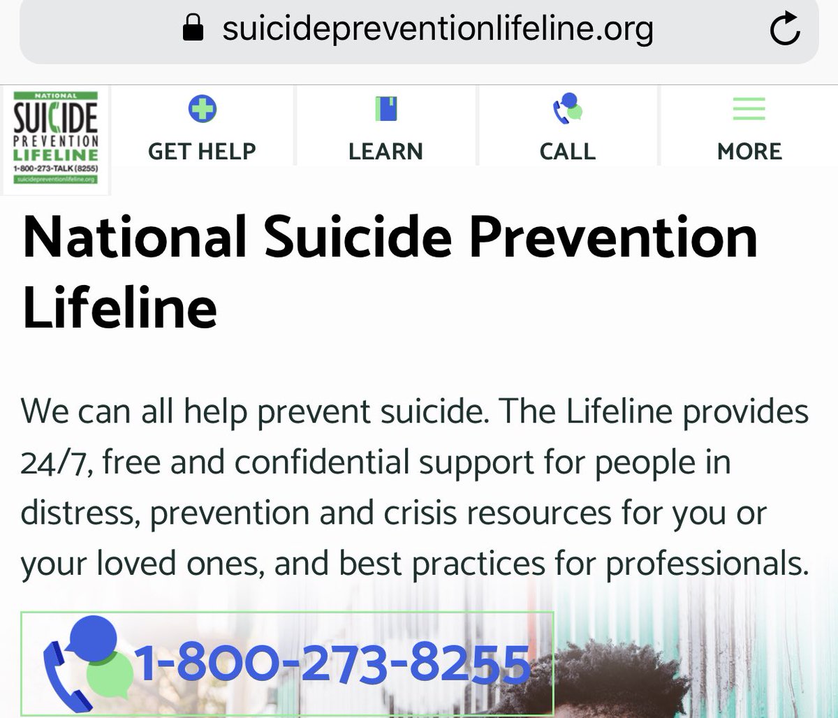 If you or someone you know needs help to prevent a suicide, call 1-800-273-8255. 

#SuicideAwareness