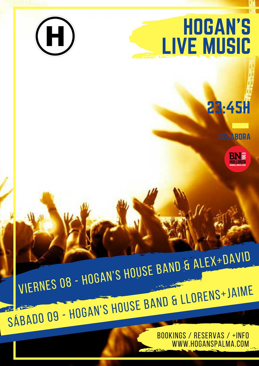 HogansPalma's tweet photo. #YesWeekend! ¿Tienes ganas de disfrutar de la mejor música, deliciosas hamburguesas y todo el deporte? Lo tienes TODO en #HogansPalma #LiveMusic #GourmetBurger #Palma #SportsBar https://t.co/udmn9X4VWn