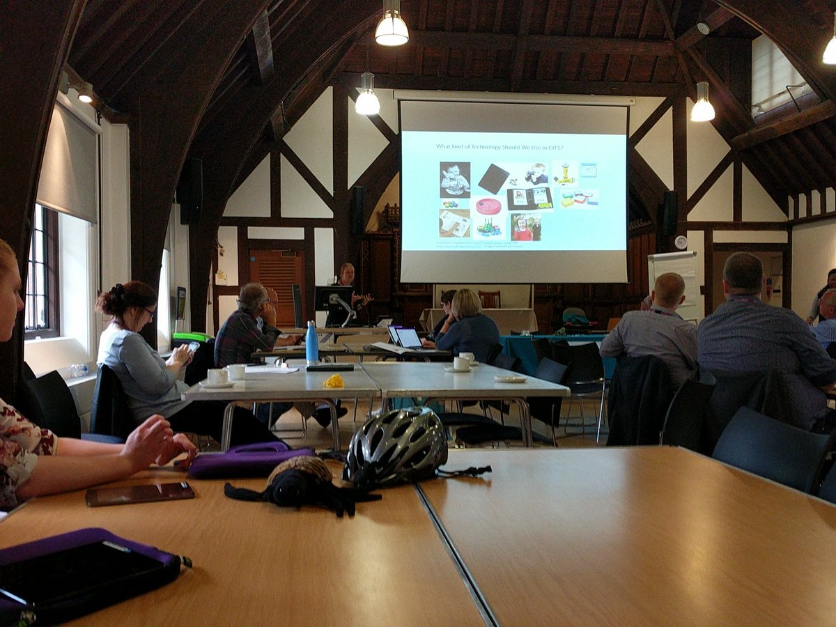 hjbresourcebase's tweet photo. @emmagoto, the great debate using technology with early years, is it always passive, isolating damaging? No, it can be creative, communicative, imaginative  and playful #itte2018 https://t.co/YlvZVAOnbB