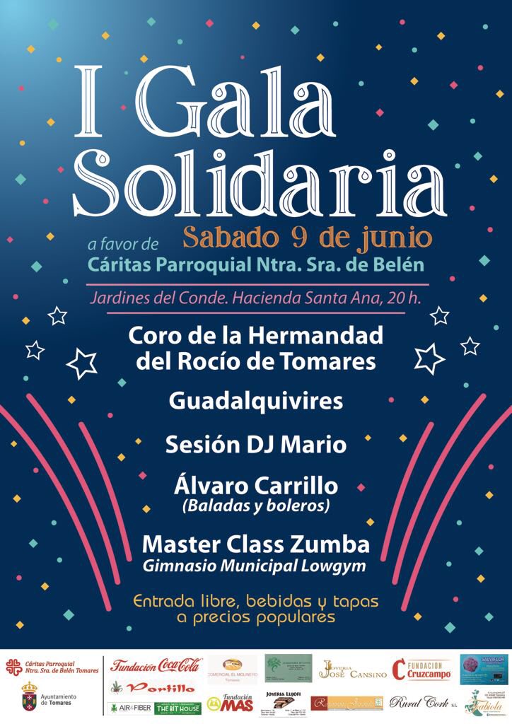 chitirh's tweet photo. Mañana #sábado se celebra la I #Gala Solidaria a favor de #Cáritas Ntra Sra de Belén ¿Te apuntas y la llenamos de #gentesolidaria? 😀#Tomares ##20.00h #FelizViernes https://t.co/oq9hrHBqT2