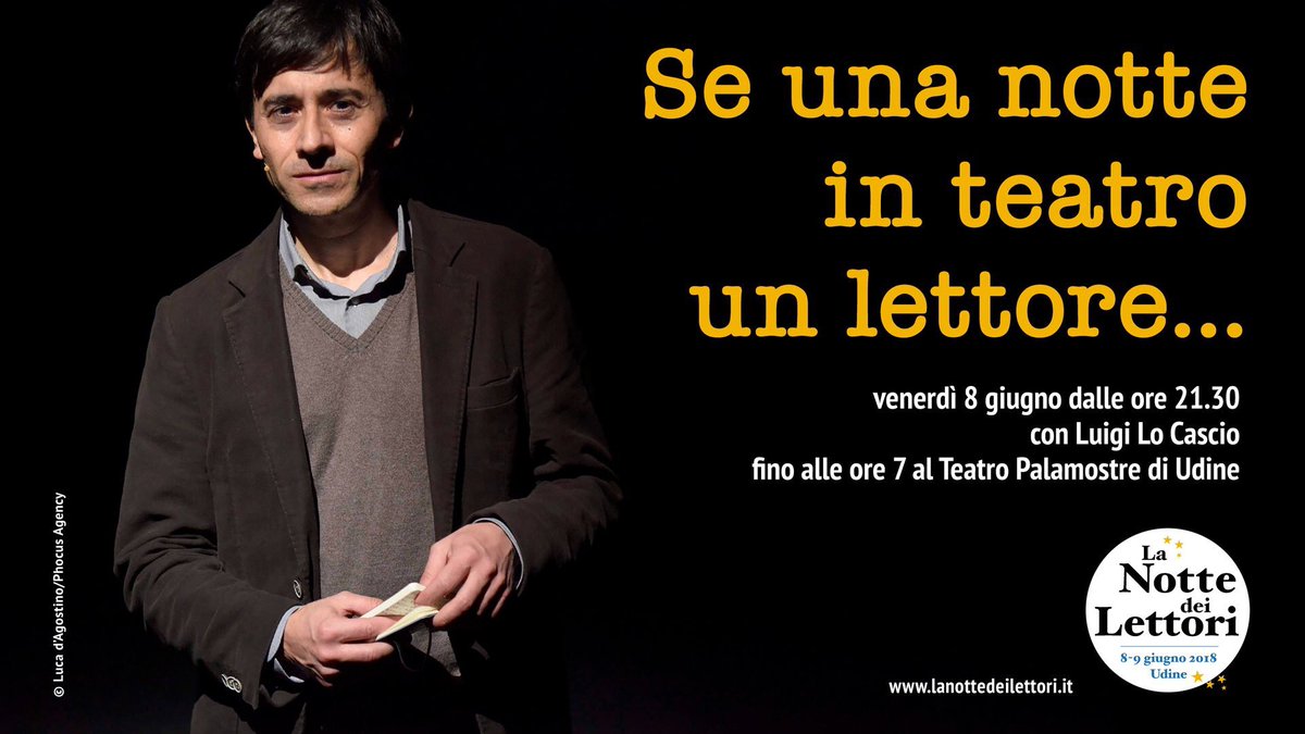 FabriziaMaggi's tweet photo. Dalle 21.30 con Luigi Lo Cascio e fino a domattina siamo al Palamostre @bottegaerrante1 @CSSUdine tutto il programma della lunga notte su https://t.co/SakP70MoMF @Marty_Riva e #claudiomoretti conducono https://t.co/x5gDo0lc2q