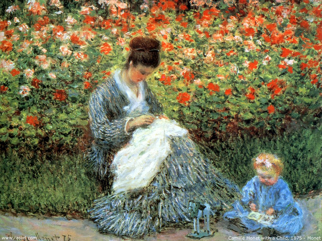 arteaIdia's tweet photo. "Camille Monet and a Child in the Artist’s Garden in Argenteuil" (1875), Claude Monet - Impresionismo https://t.co/1MuZ1g0Sx3