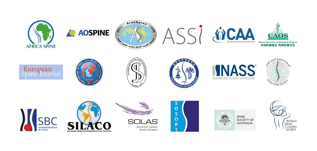 We are very proud to announce the following 18 Participating Societies at #SpineWeek2020: