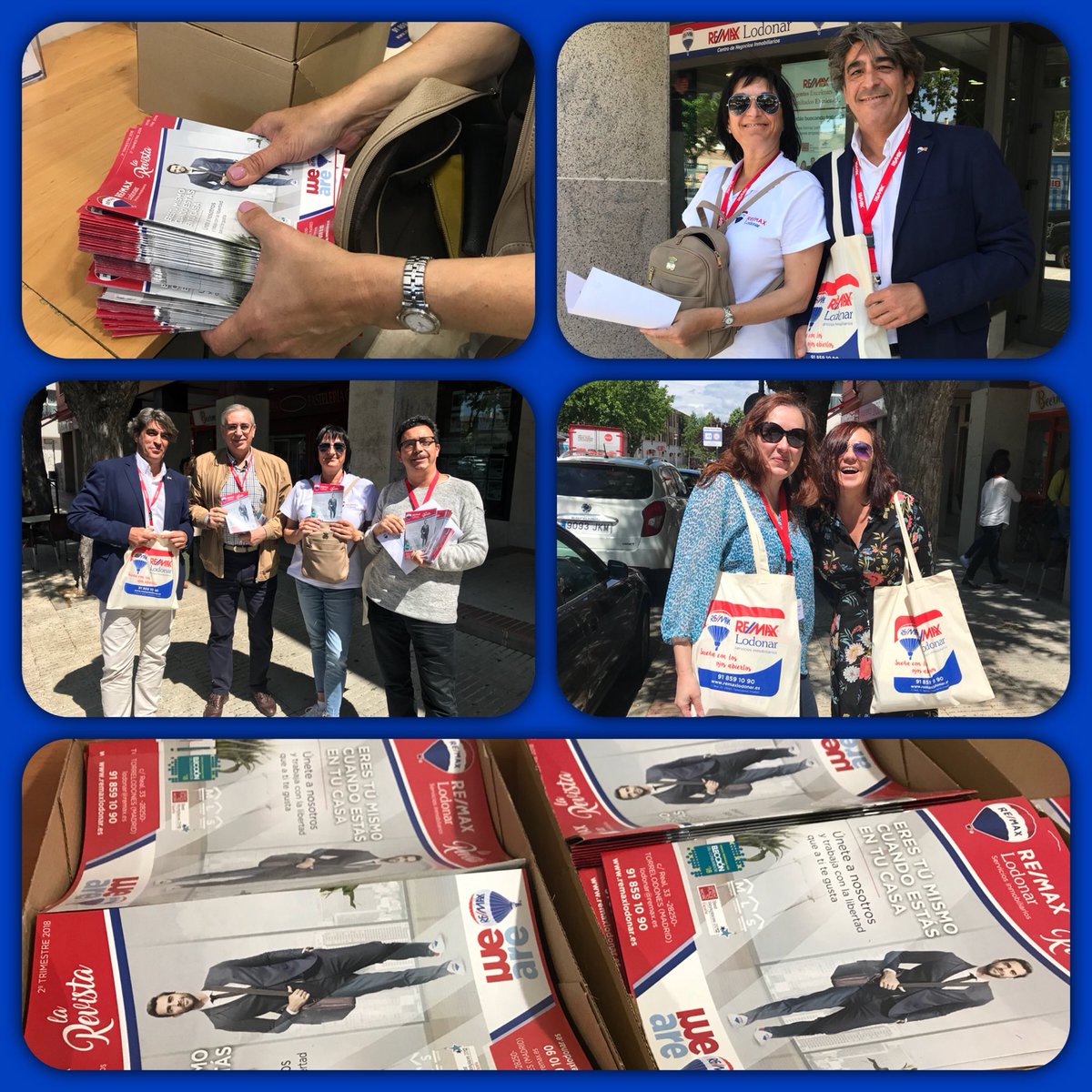 remaxlodonar's tweet photo. Mañana de #posicionamiento en #RemaxLodonar, inundando #Torrelodones con el primer número de nuestra propia revista. #tuagenciadereferencia #agentesremax #Weareremax https://t.co/N9CD6WqKWV