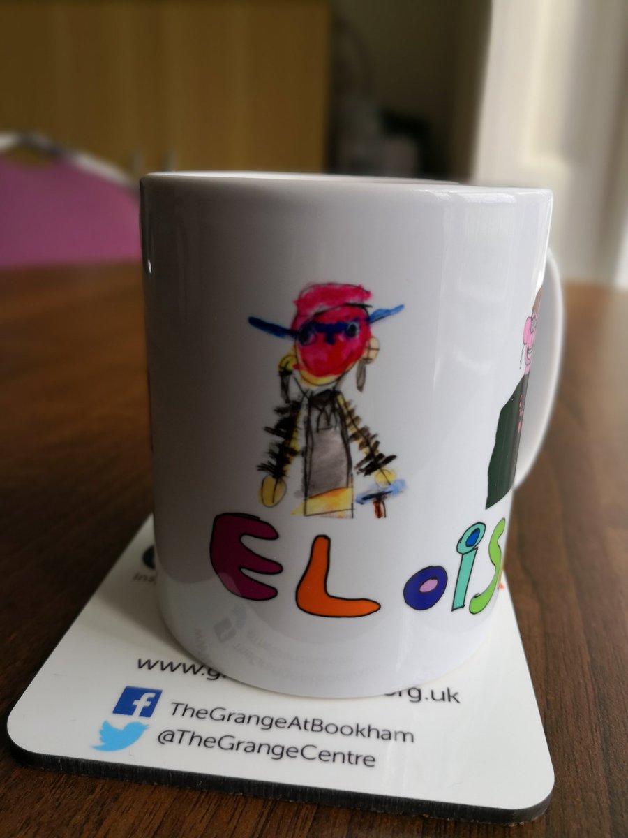 GrangeCentreCEO's tweet photo. We have a mug-making mini-business here at @TheGrangeCentre. I challenged the team to make me a mug for work, and here it is. What a great way to start the day: caffeine, colour and a reminder that others see me very differently. Why not order mugs for your club or workplace? https://t.co/GhajJOQaz7