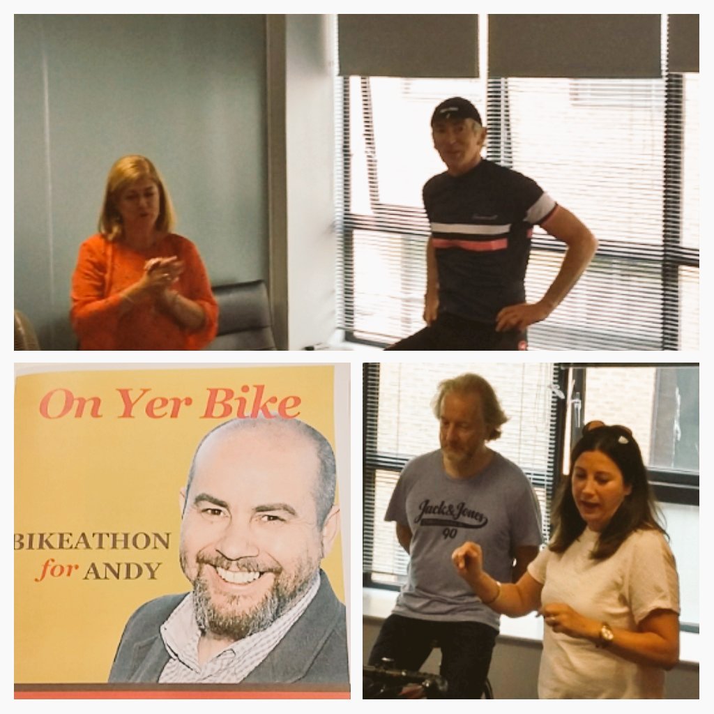 Great start to the Bikeathon for Andy @INM_ie <a href="/RealBarryEgan/">Barry Egan</a> and     <a href="/mdoorly/">michael doorly</a> kicking things off #AndyFest