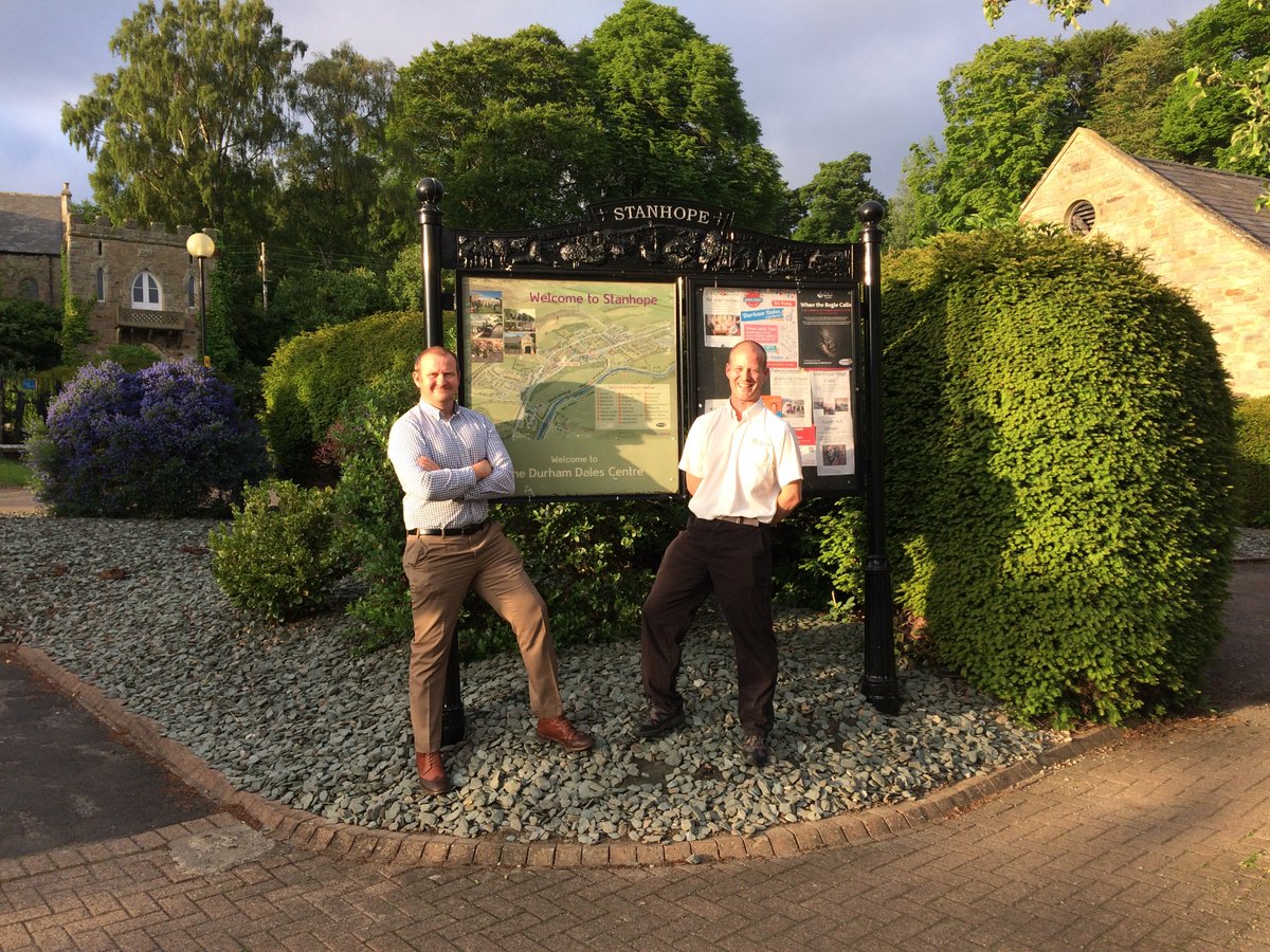 MiningRemAuth's tweet photo. Our Project Manager Graham, with Andy from the Environment Agency, after a successful presentation to #Stanhope & South Bedburn parish councils describing the work we’re doing in the area to improve local water quality by reducing pollution resulting from historical metal mining https://t.co/s8sZWQHBT4
