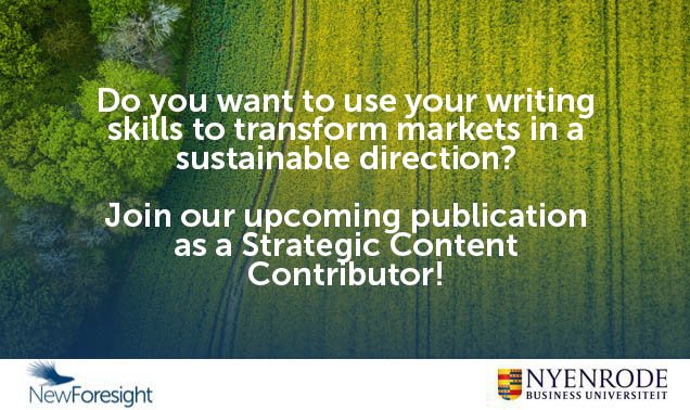 Are you dedicated to tackling tough #sustainability challenges and have you always dreamt of being an author? NewForesight and <a href="/NyenrodeBU/">Nyenrode</a> are looking for a strategic content contributor to their upcoming publication! Apply before June 17th: newforesight.com/news/strategic…