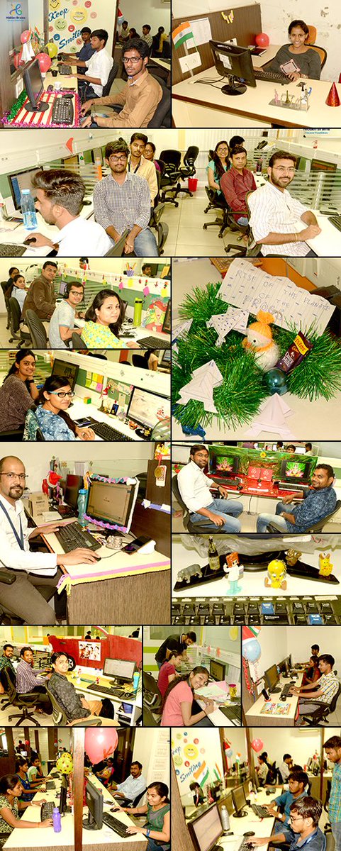 HiddenBrains's tweet photo. HBians put their creativeness to good use by decorating their desk in a fascinating and fun way. These decorations depict fresh energy and positive atmosphere at the workspace, preceding the mega event of Convergence. #HBAnniversary15 #LifeAtHB #PreConvergence #Convergence2018 https://t.co/JpLeYGNrot