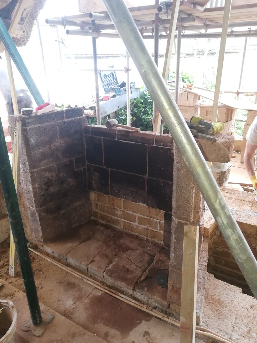 cobsolutions's tweet image. Our heritage stone mason Dan from Sanctuary Stone doing an awesome job rebuilding the recent fireplace find.