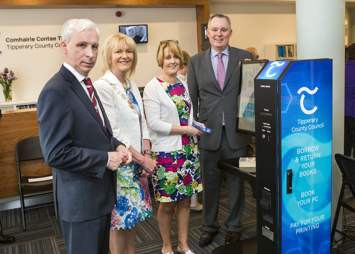 TippLib's tweet photo. Thanks to #Interleaf Tipperary Library now offers a full range of self-service. Pop in for a demonstration of this exciting new development. https://t.co/I35NqMXlqp