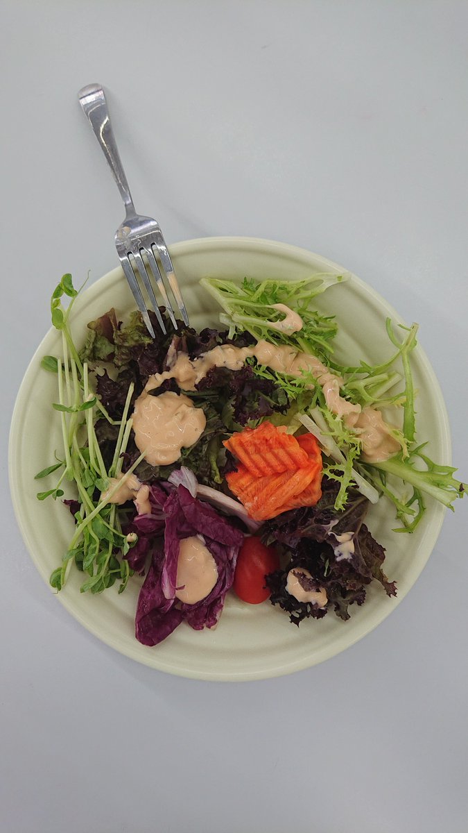 ShenAnthony's tweet photo. #ZeroPlasticLunch @KaohsiungAS today. Not using #plastic #disposable #utensils (Type 6 Polystyrene) and #plastic salad bowls (Type 5 Polypropylene) for #lunch. Excited that the cafeteria is only providing metal utensils! #WorldOceansDay 
- Anthony Shen, 14, @KaohsiungCity, Taiwan https://t.co/2SR5ff2Ydf