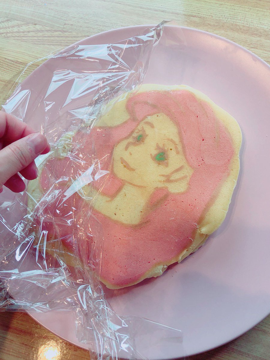 みのりん Minori در توییتر アリエルのパンケーキを作ってみたよ ディズニー アリエル パンケーキアート