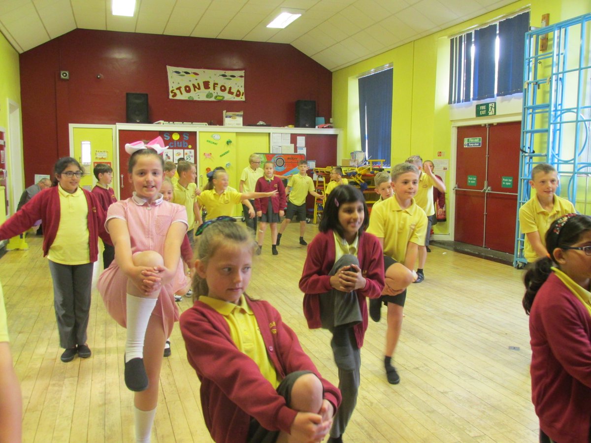class4stonefold's tweet image. Surprise Zumba this morning, Class 4 are taking it all in their stride.