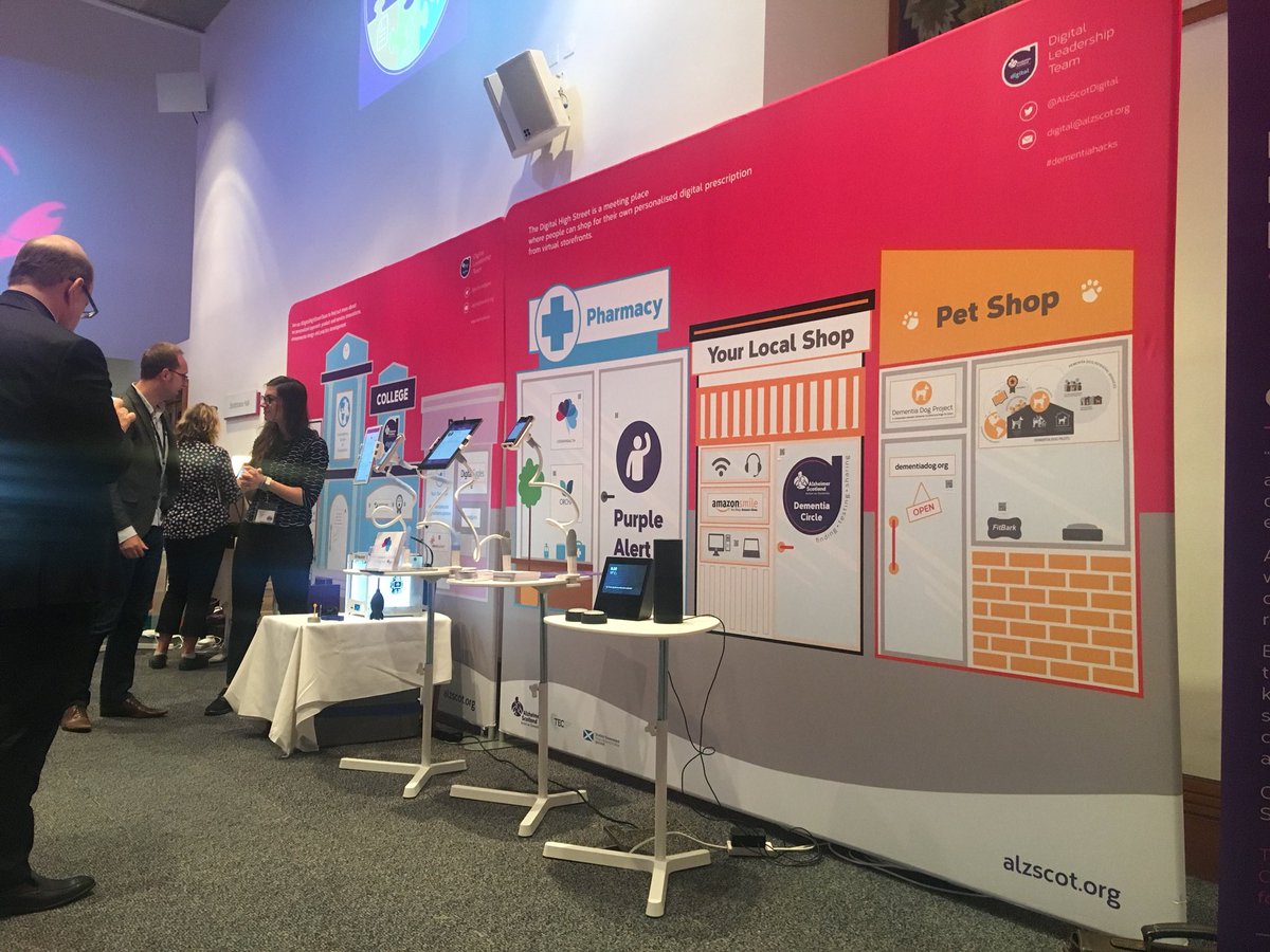 If you’re at <a href="/alzscot/">Alzheimer Scotland</a> conference in Edinburgh come and say hi + learn how innovative tech can help people with #dementia. We’re in the digital high street.  #AlzScot18