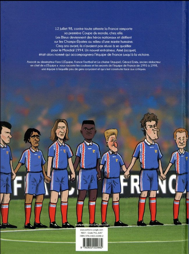 Farodessinateur's tweet photo. Avec mon acolyte #GerardEjnes nous dédicacerons notre #BD #Bleus98 à Paris lundi 11 juin de 16h à 19h à à la librairie #BDNet Nation 36 Boulevard de Charonne, mardi 12 à midi au #Cultura La defense ... Venez nombreux - RT #Ede @lequipedestelle @lachainelequipe https://t.co/BLeHJeyIIq