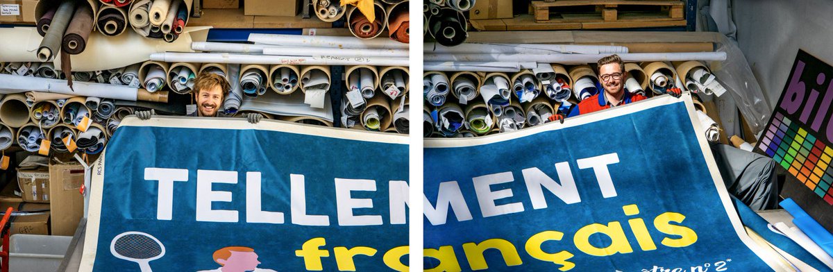 bilumParis's tweet photo. [BY BILUM] Découvrez les coulisses de l'opération Chauffeur Privé by bilum avec leur campagne en gare « Tellement français », racontée par eux-mêmes, sur ➡ https://t.co/P4mRwwzBey 
#upcycling #madeinFrance #chauffeurprive #ecology #handmade #recycling #Sustainability #futur https://t.co/nhrb1duCZ7