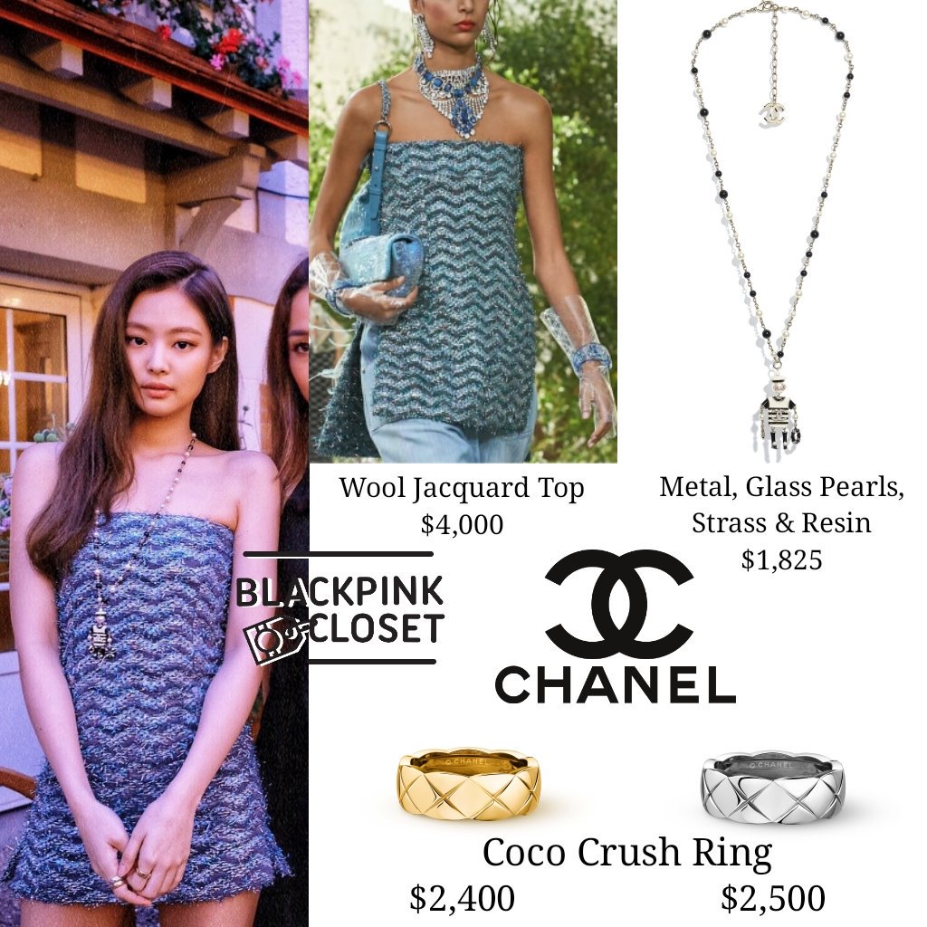 Jennie Style on X: #CHANELSpringSummer 2020 Collection Show 191001 CHANEL  Cruise 2019/20 Collection, Brooch $640, Rings $3,350 / $3,300  #JENNIEChanelWeek #jennie #jenniekim #blackpink⁠ #blackpinkfashion  #blackpinkstyle #jenniefashion #jenniestyl
