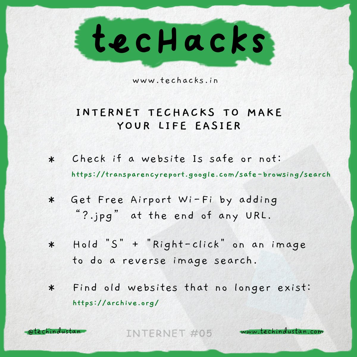 techindustan's tweet image. Change the way you use the Internet with these easy-to-do Internet tecHacks.
#Internet #tecHacks #LifeHacks #Tips #Tricks #Hacks