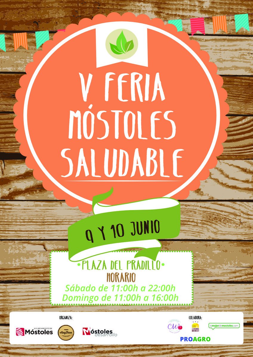 eBuyFarm's tweet photo. Ya mañana tenemos nuestra V Feria Móstoles Saludable, con más expositores, más negocios saludables, más actividades y un ☀ gracias a nuestro chamán.
Os esperamos este 9 y 10 de junio en Plaza Pradillo de Móstoles. https://t.co/lhjZiX1QZ9