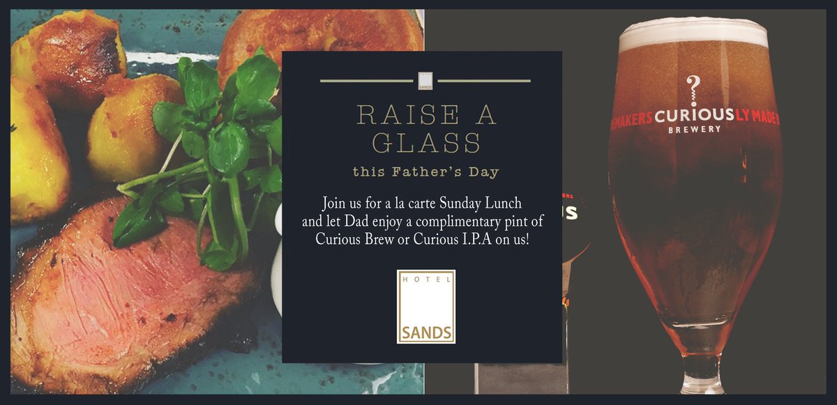 Raise a glass this Father's Day and join us for Chef's a la carte Sunday Lunch!
All Dad's enjoy a complimentary local Curious Brew or IPA...
Book now, limited availability.

#father's #day #june #celebrate #beer #IPA #relax #sunday