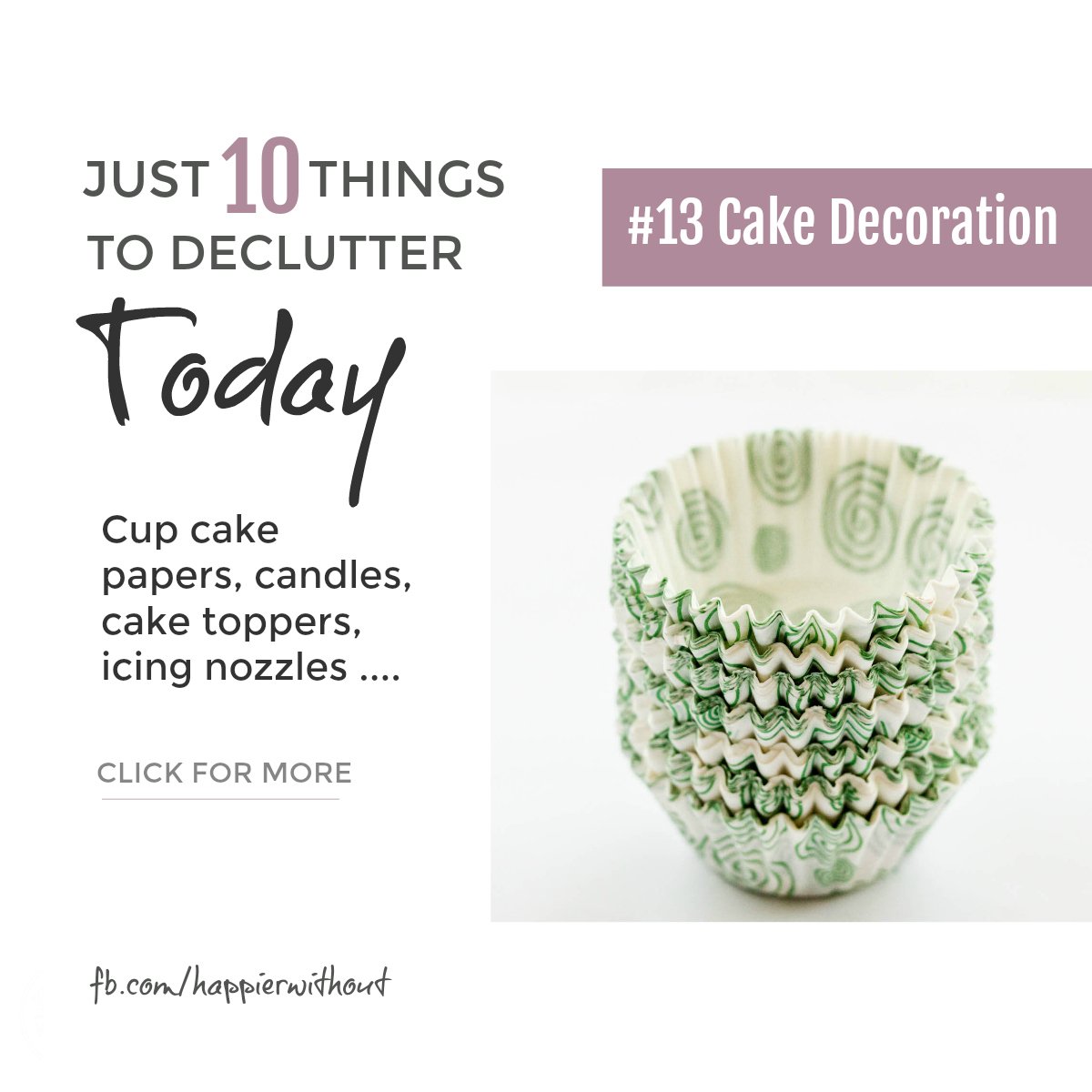 happierwithout's tweet image. Let&apos;s be honest now lots of us are a bit rubbish at icing cakes. BUT we still stock up on ALL the gear. To barely use it. Ever. Let some go today ...
sloely.com/declutter-cake…  #declutterdaily #declutter #declutter365