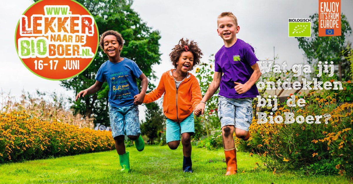 Ontdekbio's tweet photo. Weet jij al welke bioboerderij jij gaat bezoeken in het weekend van 16&amp;17juni? Op de website van @lekkerndboer vind je alle deelnemende biologische boerderijen en tuinderijen. Je vindt er gemakkelijk een bij jouw in de buurt >> https://t.co/YYBCydk5EK #achterbio #kidsproof https://t.co/aUYEocwNFV