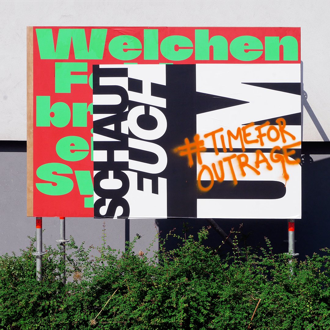 The Billboard Project @burghalle: Schaut euch um #timeforoutrage, by Laura Gaeckle Martinez and Flore Levrouw