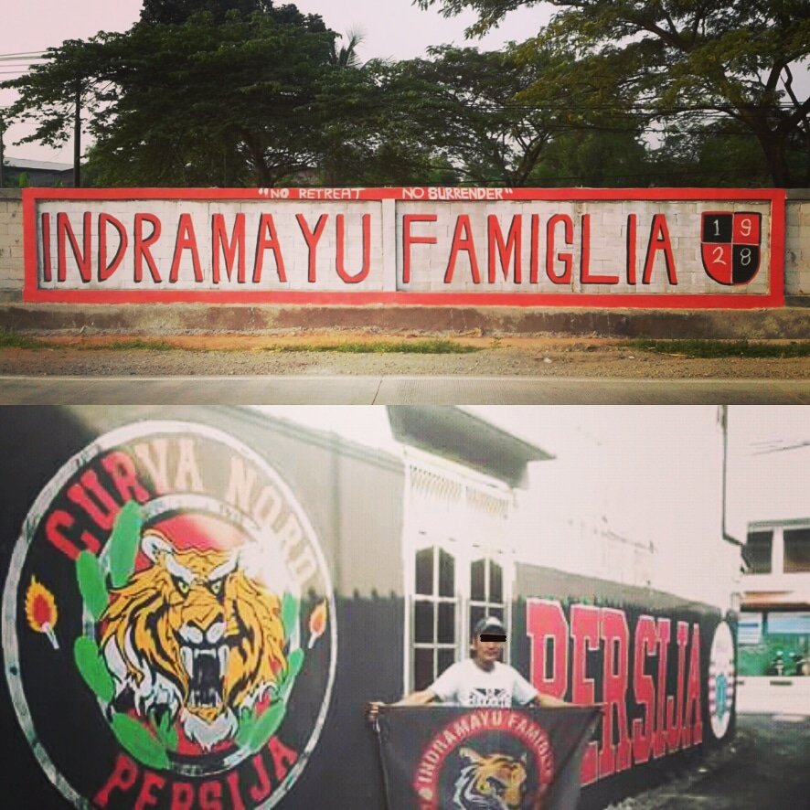 IF_Crew's tweet photo. Indramayu Famiglia mural movement part 1. "NO RETREAT NO SURRENDER" Come On Boys @Persija_Jkt
#PersijaDay
#IFCrew https://t.co/FKeTi4za8f
