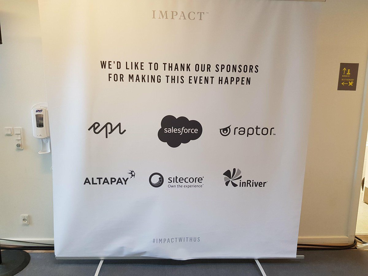 raptor_services's tweet photo. Impact Ecommerce Festival '18
@AltaPay , @salesforce , @episerver , @Sitecore , @inRiver_PIM and #raptorsmartadvisor
@IMPACTdigitaldk #Impactwithus #ecommercefestival #ecommerce #empowerrelevance https://t.co/1YcRJ4SH8l