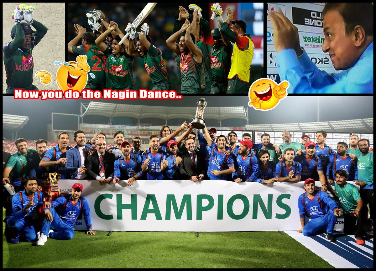 _srinivasputta's tweet photo. Now you do the Nagin Dance.. 😀😀
#bcb #acb #NaginDance #Afganistan #champions https://t.co/gQRDQX9uVL