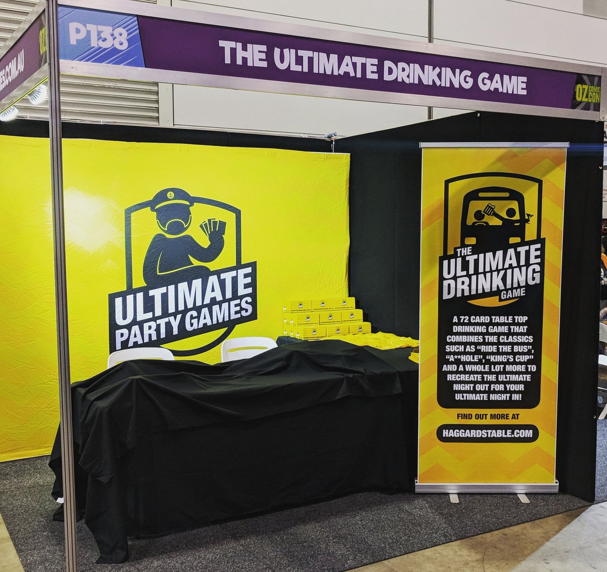 UltimaDrinkGame's tweet photo. All set up and ready to cause a liver transplant in your early 30s! #ultimatedrinkinggame https://t.co/vQTVZlRcG9