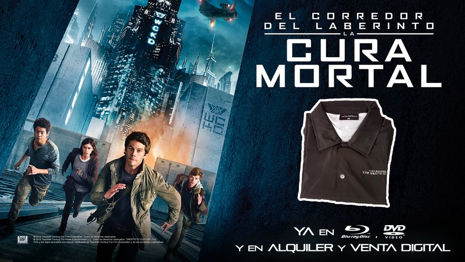 20thhomeentES's tweet photo. #CONCURSO: Consigue premios exclusivos de EL CORREDOR DEL LABERINTO: LA CURA MORTAL participando aquí 👉 https://t.co/cTfc1QWZ30 ¡Ya en Blu-Ray™, DVD, y en Alquiler y Venta Digital! #CorredorLaberinto #CuraMortal https://t.co/jZy0O8O0RR
