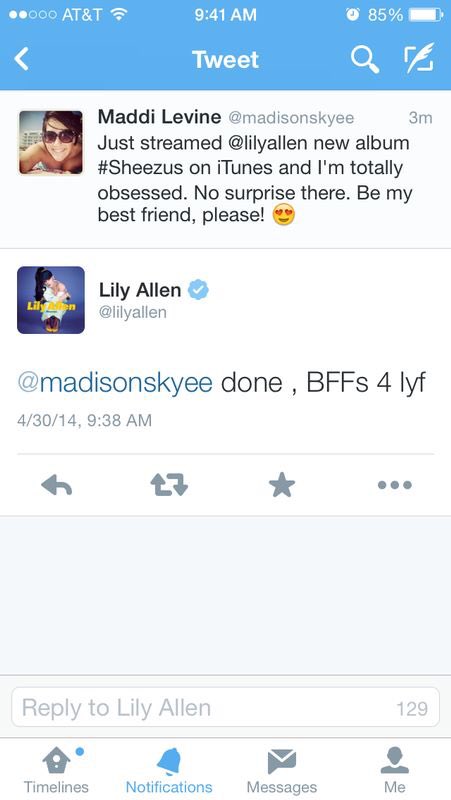 madisonskyee's tweet photo. 4 years ago @lilyallen agreed to be my best friend. Now I've just finished listening to #NoShame and it's absolutely banging!!! And now you're coming to Denver, I've actually died and gone to heaven 💖💕 see you there, bestie 😍 AHHHH https://t.co/R06xK4Y1rk
