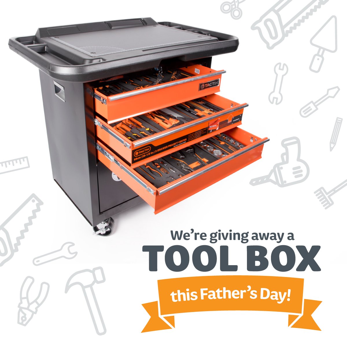WoodiesIreland's tweet photo. WIN! Looking for a great present to your father? Or simply to the DIY-er in your home? We're giving away this amazing tools chest from Tactix, worth €500! For a chance to win just comment below before June 13th: What's your next DIY project? Good luck! https://t.co/YshBEW5suq