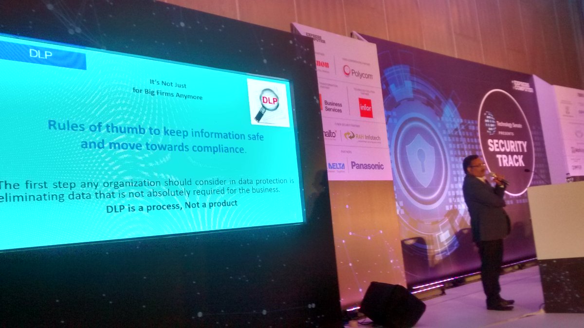 Abhishe81075416's tweet image. DLP is not a product, it is a process, Pawan Dharma, CISO, Tata Motors #TechnologySenate @ExpComputer
