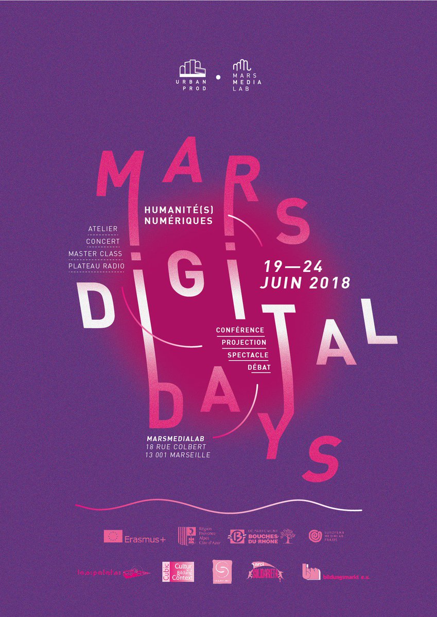 MrCerise's tweet photo. Je pose ça là : #MarsDigitalDays
#SaveTheDate >> 19 - 24 juin au @MarsMedialab
@Urban_Prod #PodcastFactory #podcast #Marseille https://t.co/kE16j6Jd53