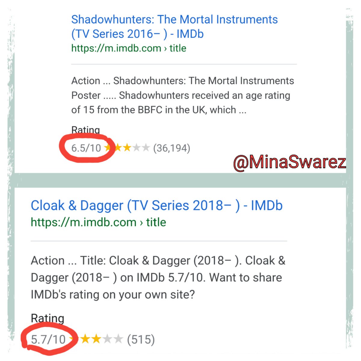 MinaSwarez's tweet photo. Not to be THAT person but this:
And yet Shadowhunters is older!
#SaveShadowhunters #PickUpShadowhunters #NewIsNotAlwaysBetter https://t.co/DuutDFuVe2