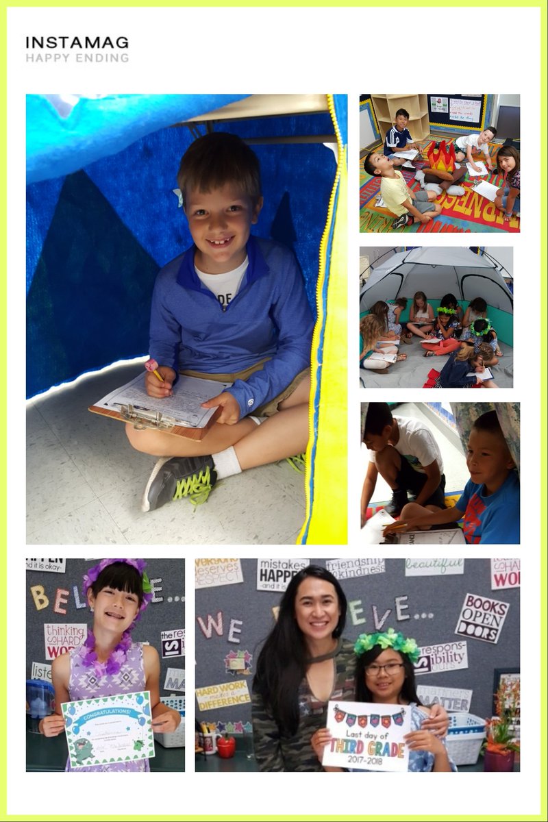 BartellsDojo's tweet photo. Reflecting on our lives as #readers and the most significant times we used #perseverance. We also worked on words of advice for the future generation of 3rd graders as we camped out on our last day! What a great #LastDayOfThirdGrade. #rcsdcrestmont #rcsdchampions https://t.co/4Wj1zpWmwA