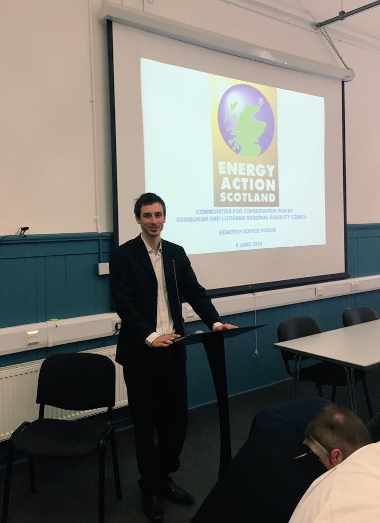 ELRECUK's tweet photo. It was a pleasure to speak at the @EAS_Scotland #EnergyForum about Home Energy Visits' case studies from our #ClimateChallengeFund Project #CommunitiesForConservation. Here is one of the touching stories: https://t.co/Oheyv8Mso8 https://t.co/8YLiz8rR9g