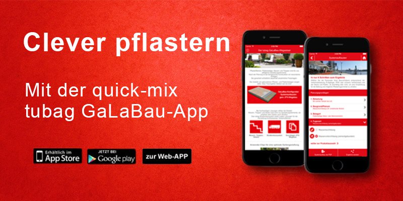 Hol dir deinen digitaler Wegweiser für perfekte Terrassen, Treppen und Mauern. Jetzt kostenlos downloaden!
▶ App Store ▶ bit.ly/GaLaBauApp
▶ Google Play ▶ bit.ly/GaLaBauAppAndr