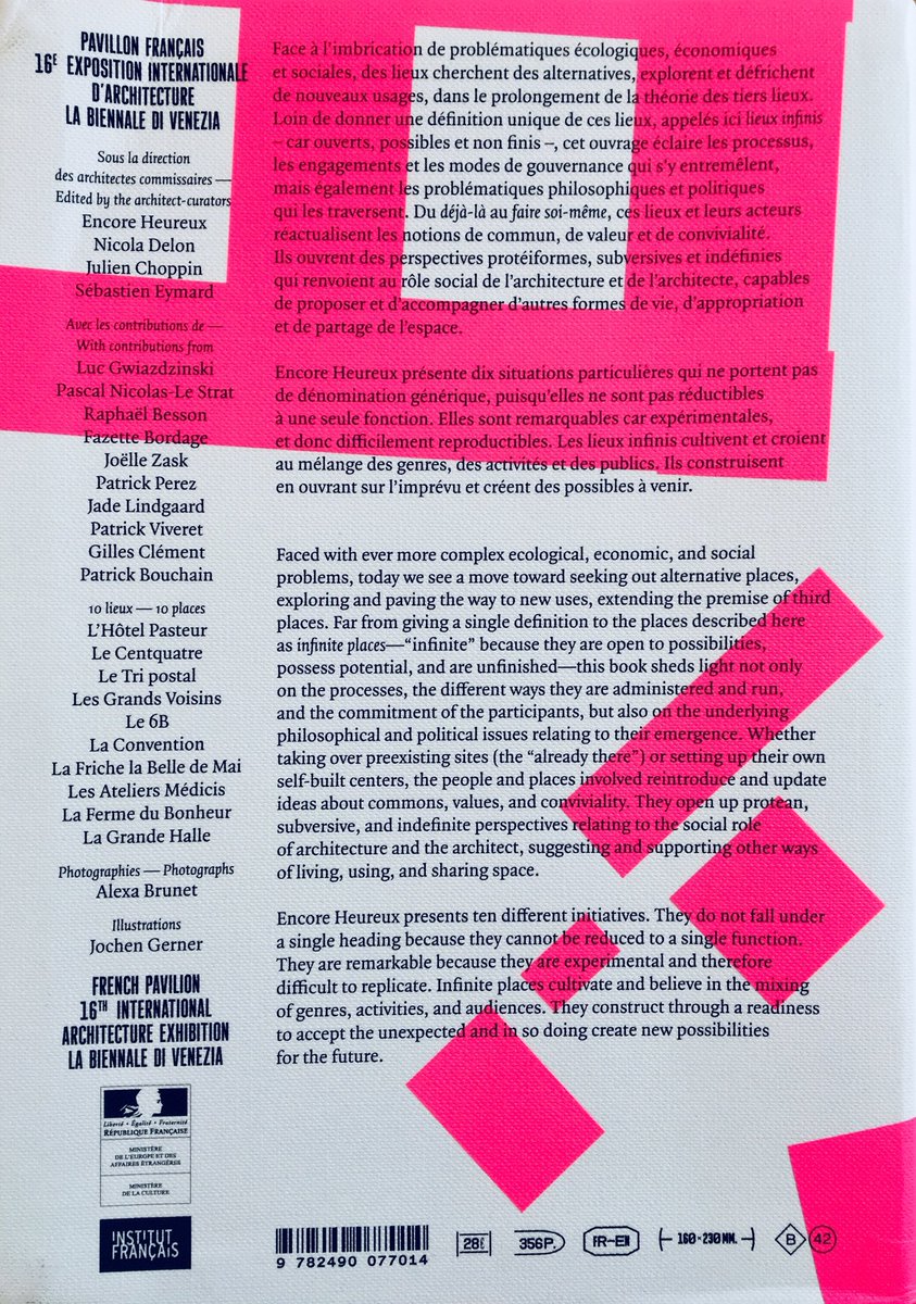 Gwiazdzinski's tweet photo. Sortie de l’ouvrage Lieux infinis du collectif #lieuxinfinis pour la #Biennaledevenise.
Merci de leur invitation à réfléchir avec #pascalnicolaslestrat, #raphaelbesson #Fazettebordage #joelleZask #patricePerez #Jadelindgaard #patrickviveret #gillesclement #PatrickBouchain https://t.co/K4izwwahkh